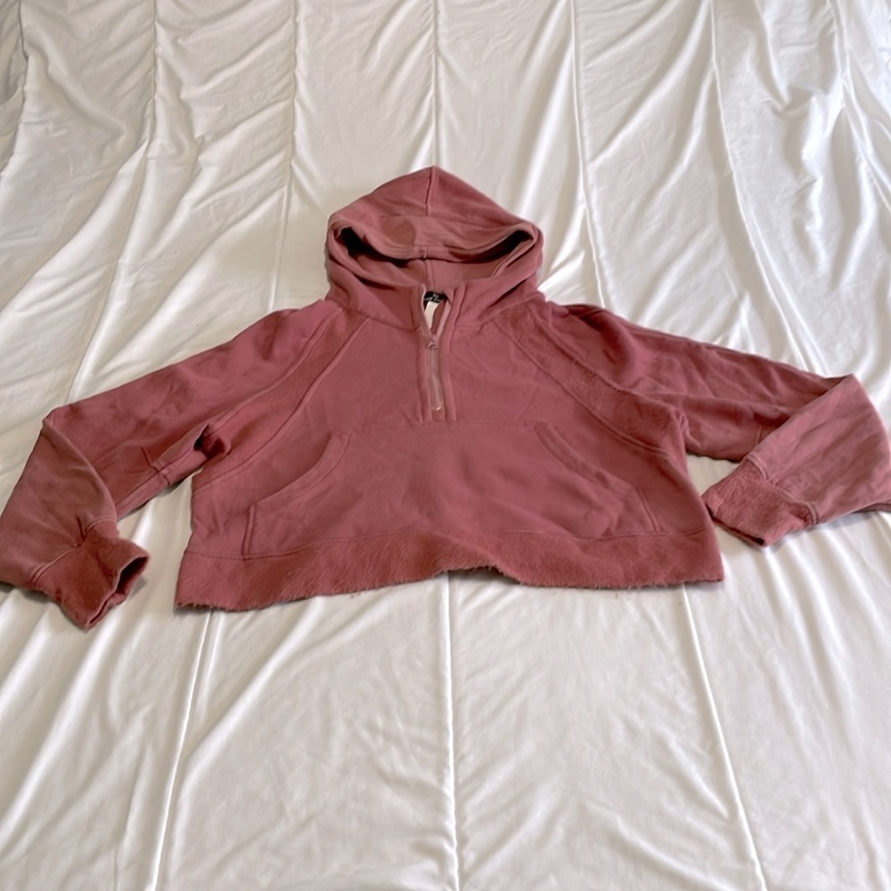 Rae Mode Cropped 1/2 Zip Hoodie Size Medium NWT